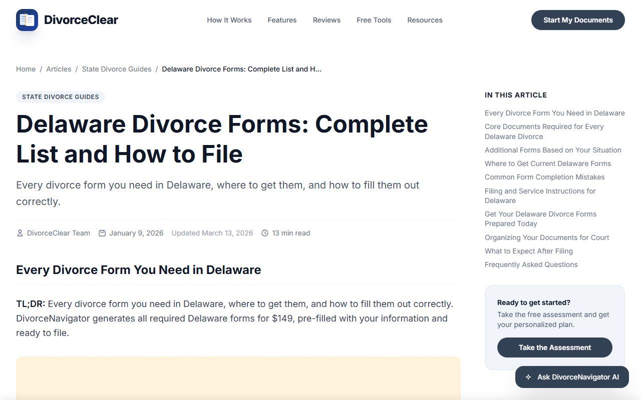 Newark Dissolution Of Marriage forms guide