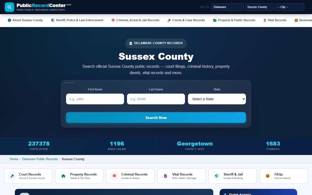 Sussex County Dissolution Of Marriage public records directory
