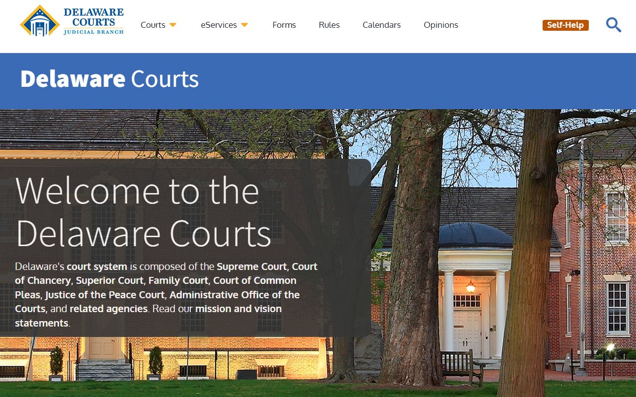 Delaware Courts Dissolution Of Marriage portal